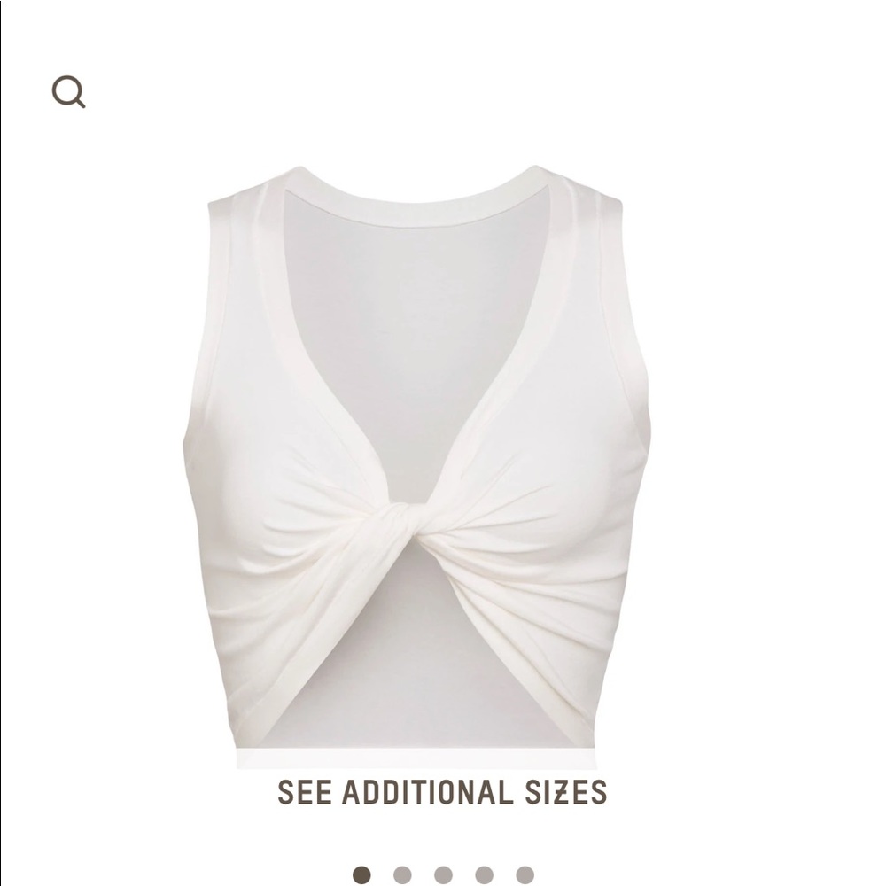 SKIMS Twist Tank in Light Heather Gray M NWT